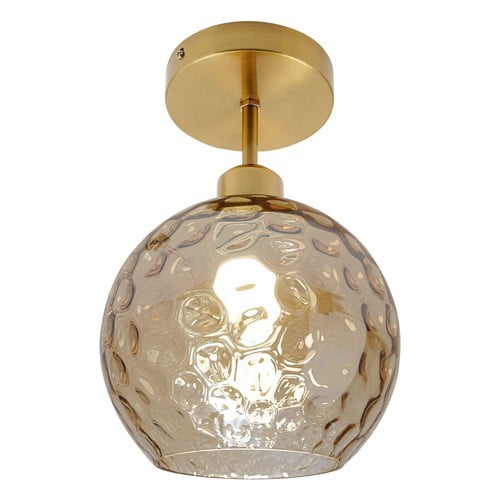 DENEST E26 Lamp Round Shape Ceiling Light Fixture, Modern Ceiling Mounted Indoor Lamp