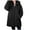01 Black, variant on Fewfanhot Womens Jacket Thickened Winter Coat Hooded with Deep Pockets, Ladies Warm Winter Jacket