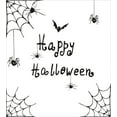 thumbnail image 3 of Spider Web Duvet Cover Set Queen Size, Happy Halloween Celebration Monochrome Hand Drawn Style Creepy Doodle Artwork, Decorative 3 Piece Bedding Set with 2 Pillow Shams, Black White, by Ambesonne, 3 of 3