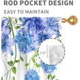 thumbnail image 4 of Blue Floral Curtains, Spring Flower Butterfly Floral Farmhouse Country Kitchen Drapes Eucalyptus Leaves Blackout Window Treatments for Living Room Bedroom Cafe 2 Panel Sets, 84"x84" Inch, 4 of 5