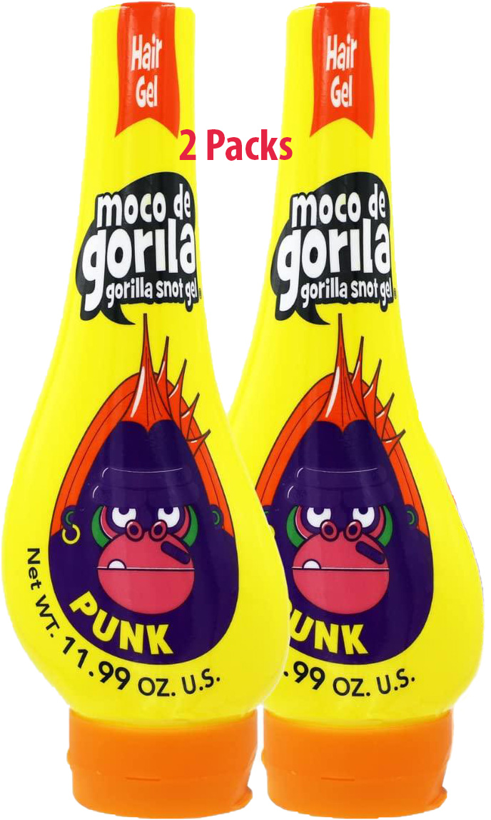 Genuine Moco de Gorila, Extreme Hold, Gorilla Snot Hair Gel Punk Styling Gel Reactivate with water Long-lasting Hold  Large Squeezable Bottles 11.99 oz  2 PACK, Free 3 Day Shipping!