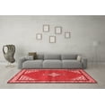 thumbnail image 3 of Ahgly Company Indoor Square Medallion Red Traditional Area Rugs, 3' Square, 3 of 4