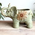 thumbnail image 3 of Coofit Succulent Pot Ceramic Elephant Flower Pot Succulent Planter Plant Pot for Home, 3 of 7
