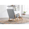 thumbnail image 3 of Rocking Chair With Ottoman, Upholstered Rocking Armchair with Cushion and Footrest, Reading Chair for Bedroom, Living Room, Dorm Rooms, Garden and Courtyard,Light Grey, 3 of 7