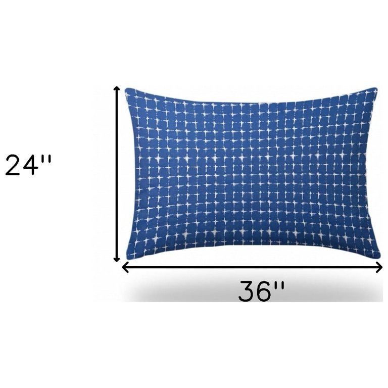 HomeRoots 410148 36 x 4 x 24 in. Blue & White Zippered Gingham 