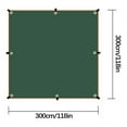 thumbnail image 3 of taicans 10 x 10 ft Waterproof Camping Tarp,Waterproof Camping Tent Tarp Hammock Rain Fly Footprint Ground Cloth Shelter Sunshade Beach Picnic Blanket Mat for Outdoor Camping Park Lawn, 3 of 3