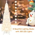 thumbnail image 5 of Gymax 7FT Pre-Lit Slim Pencil Christmas Tree Full Artificial Tree w/ LED Lights, 5 of 10