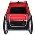 thumbnail image 2 of GDF Studio Heavy Duty Bike Cargo Trailer with Steel Frame, Folding Luggage Cart, Black and Red, 2 of 10