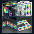 thumbnail image 2 of 12x12cm Universals Computer Fan Addressable ARGB Asynchronous Light Silents PWM Technology Mirroring Finish, 2 of 20