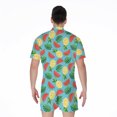 thumbnail image 2 of Tropical Watermelon And Pineapple Short Sleeve Men'S Rompers, Pineapple Aloha Tropical Fruits Hawaiian Casual Summer Jumpsuits Outfit, 2 of 4