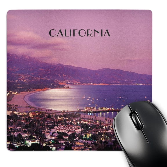 3dRose, Santa Barbara California At Night, MousePad