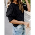 thumbnail image 4 of Weardear Womens Summer Short Sleeve Tops Elegant Crew Neck Puff Sleeve Shirts Dressy Casual Tunic Tops, 4 of 6
