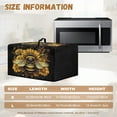 thumbnail image 6 of Whosucclay Bee Sunflower Print Dust Cover for Microwave Oven, Stain Resistant Easy to Clean Microwave Oven Cloth Cover with Handle, for Home Kitchen Decor-L, 6 of 7