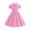 Hot Pink, variant on TIREOW Girls Cute Dress Vintage Polka Dot Peter Pan Collar Puff Short Sleeve Dresses Swing Party Rockabilly Dress Wedding Casual Dress