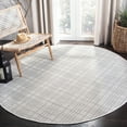 thumbnail image 2 of SAFAVIEH Machine Washable Rug Indoor/Outdoor Bermuda Collection - Bermuda Lavern Geometric Machine Washable Indoor/Outdoor Area Rug, Ivory/Light Grey, 5'3" x 5'3" Round, 2 of 8