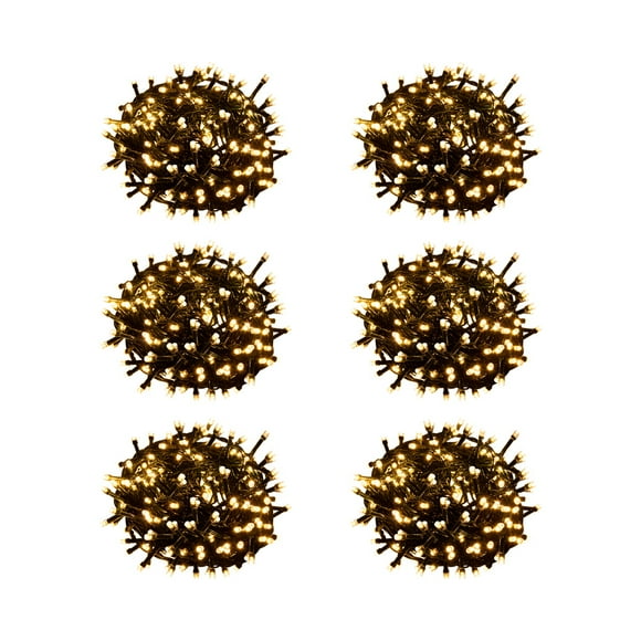 Serie Navideña Decorativa Importadora La Merced Luz LED Cálida 100 Focos 7 m Paquete 6 pz