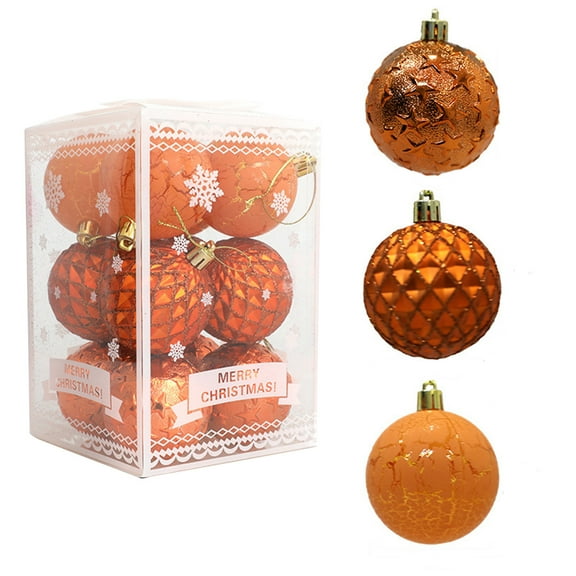 Cheapark 12PCS Christmas Balls Ornaments - Painted Hanging Tree Decorations, Festive Home Party Accents, Colorful Holiday Ornaments