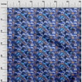 thumbnail image 3 of oneOone Rayon Blue Fabric Kids Game Quilting Supplies Print Sewing Fabric By The Yard 56 Inch Wide, 3 of 4