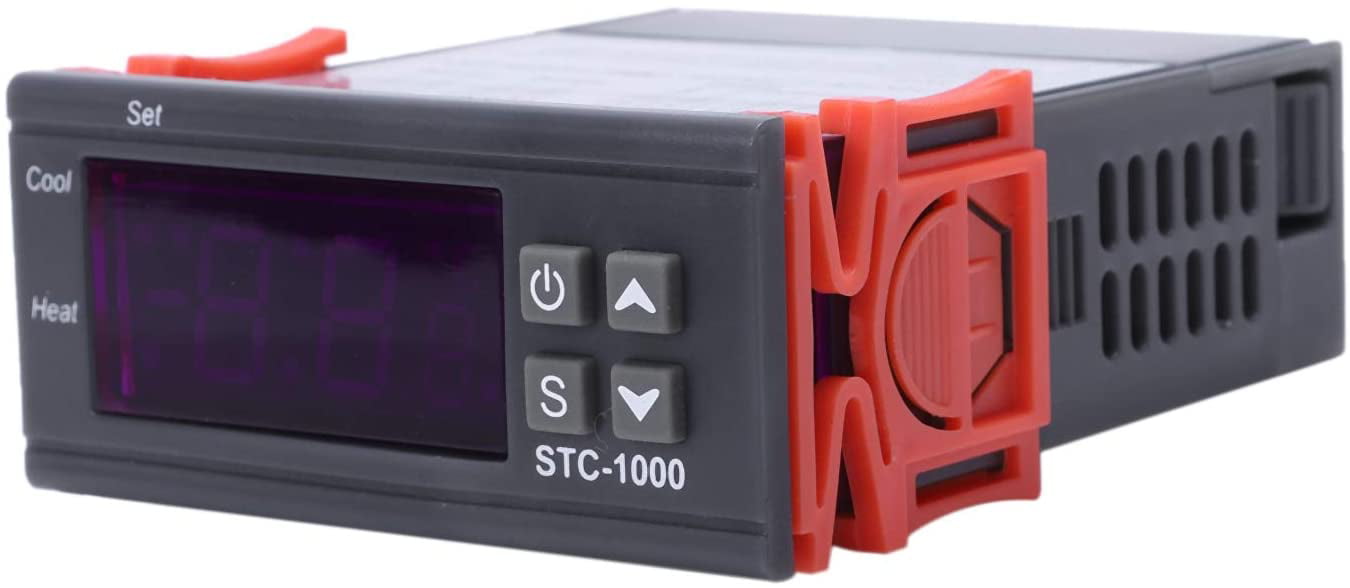 220V Dual Digital Temperature Controller Thermostat With 2Pcs Sensor Probe 