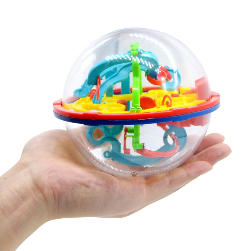 100 Step 3D Puzzle Ball Intellect Labyrinth Sphere Globe Challenging  Barriers Game Puzzle Ball
