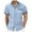 Blue, variant on Wyzesi Blue Shirt Boys Men's Short Sleeve Shirt Summer Casual Patchwork Plaid Hawaii Beach Holiday Shirts Compression Shirt Men Football Turtle Neck