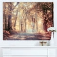 thumbnail image 1 of Design Art Golden Autumn Beautiful Forest Landscape Artwork Canvas Print, 1 of 3