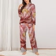 thumbnail image 2 of Sikiie Pink Lotus Pajamas for Women Set, Womens Pajama Sets, Lounge Sets for Women, 2pjs for Women-X-Large, 2 of 7