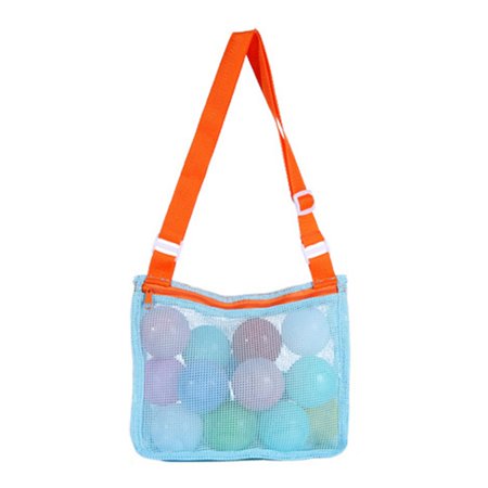 Kids Baby Beach Toy Mesh Beach Bag Kids Shell Collecting Bag with Adjustable Straps Beach Sand Toy Totes
