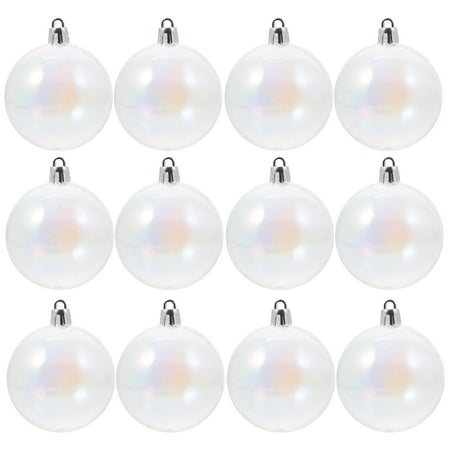 

NUOLUX 12pcs Transparent Ball Decoration Christmas Pearly Bubble Colorful Ball Xmas Decoration Ball