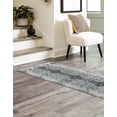 thumbnail image 3 of Unique Loom Kamala Washable Collection Area Rug - Chevron (2'  x 6' 1" Runner Black and White), 3 of 9