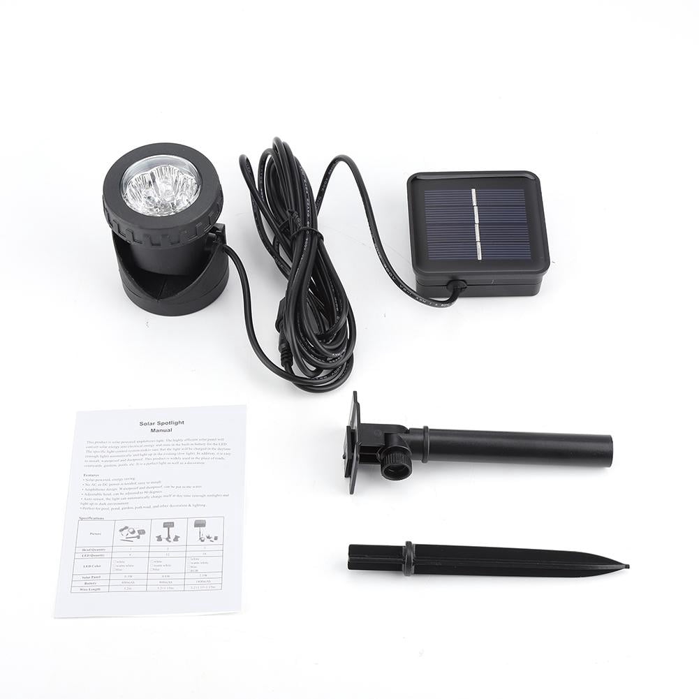 Solar Spotlights 6 LED Underwater Projection Lights Lamp Outdoor Garden Pond Lighting Underwater Submarine Lamp