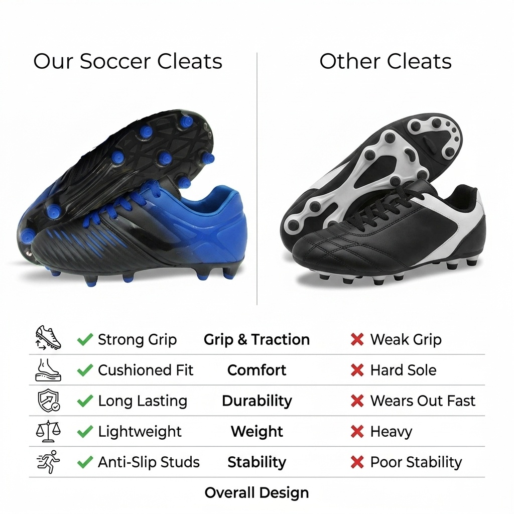 Vizari Liga Firm Ground Soccer Cleats Kids Blue Size 10 photo 6