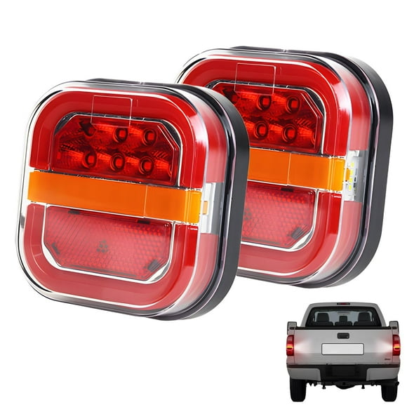 Wireless Trailer Lights, 2025 New Magnetic Wireless Tail Lights for Trailer, Portable LED Tow Tail Lights Kit for Trucks, Boat, RV, Vehicle(Red-B)