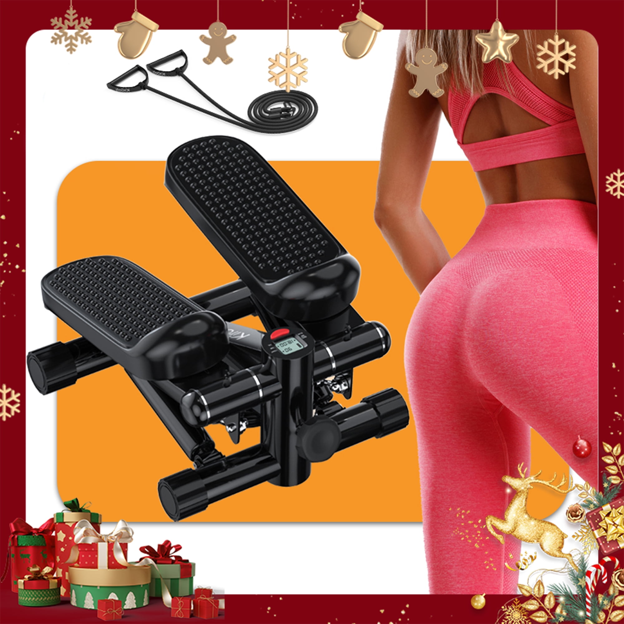 Athletic Works Mini Stepper Machine with Hydraulic Tension Resistance 14 Lx15 Wx12.5 H Walmart