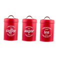 thumbnail image 1 of Latas De Almacenamiento De Alimentos De Cocina, 3 Piezas, Café, Té, Latas De Azúcar, Rojo Sunnimix Botes de cocina, 1 of 8