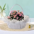 thumbnail image 1 of de de Decorativa Blanca de Espuma Occidental Rosa Satinada para Suministros Soledad Cesta de boda, 1 of 10