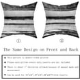 thumbnail image 5 of Gray Black Throw Pillow Covers Set of 2 Grey Modern Abstract Art Striped Pillows Farmhouse Outdoor Decorative Pillowcase Cotton Square Cushion Cover for Home Bed, 20x20 inch, 5 of 6