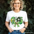 thumbnail image 6 of Coquette Gigi Bow St Patrick&rsquo;s Day T-Shirt, Green Lucky Shamrock Clover Tee, 6 of 10