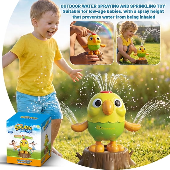 20In Cute Parrot Sprinkler Toy With Adjustable Spray Nozzles, Durable & Colorful Outdoor Water Spraying Toy For Backyard, Garden, Beach Play, Perfect For Family Summer Fun And