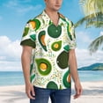 thumbnail image 5 of Goofa Green Avocado Hawaiian Shirt for Men, Unisex Summer Beach Casual Short Sleeve Button Down Shirts,Aloha Tropical Floral print shirt-Medium, 5 of 9