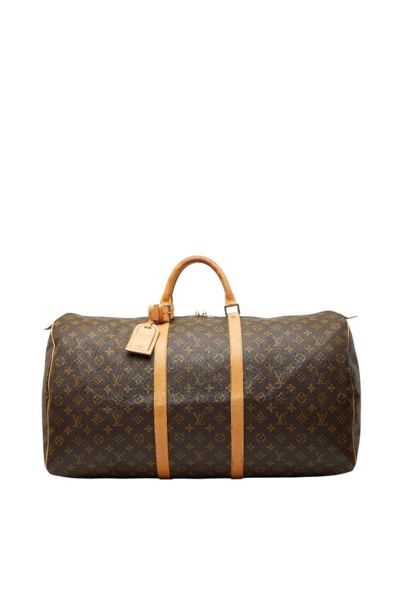 Pre-Owned Louis Vuitton Monogram Keepall 60 Boston Bag/Travel Bag M41422 Brown... (Fair)
