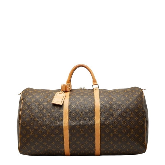 Pre-Owned Louis Vuitton Monogram Keepall 60 Boston Bag/Travel Bag M41422 Brown... (Fair)