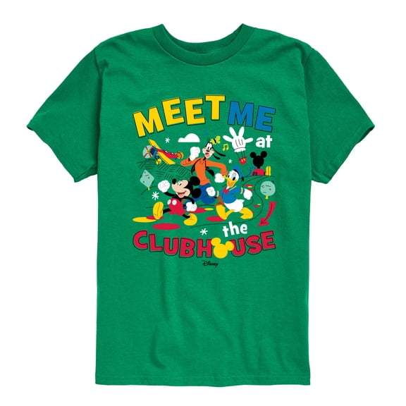 Minnie & Friends - Meet At Clubhouse - Youth Boys Short Sleeve Graphic T-Shirt