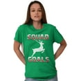 thumbnail image 5 of Xmas Santa's Reindeer Squad Goals Women's Graphic T Shirt Tees Brisco Brands S, 5 of 6