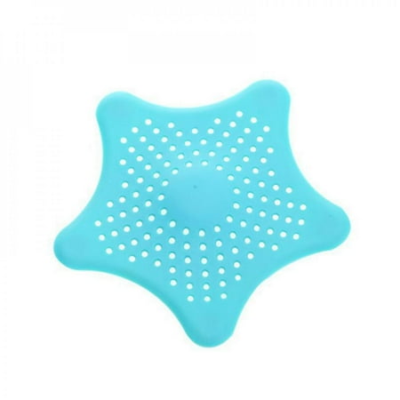 

[Big Save!]Silicone Drain Hair Catcher Kitchen Sink Strainer Bathroom Shower Sink Stopper Drain Cover Hair Trap Filter for Kitchen Bathroom Tub Blue