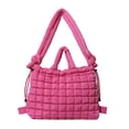 thumbnail image 1 of Bolso Hinchado Hombro Plisado Con Burbujas Popular Mochila Escolar Acolchada Gran Capacidad para Estudiantes F (rosa) Rojo, 1 of 9