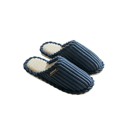

SIMANLAN Womens Fuzzy Slipper Winter Warm House Shoes Slip On Plush Slippers Bedroom Lightweight Home Shoe Indoor Fluffy Bow Dark Blue 10.5-11