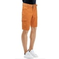 thumbnail image 2 of X RAY Mens Stretch Comfort Cargo Shorts 12.5" Inseam Knee Length Classic Fit Multi Pocket, With Belt - Ginger, 30, 2 of 9