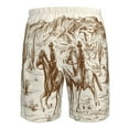 thumbnail image 6 of Disketp Men'S Swim Trunks Hawaiian Breathable Surf Beach Swimsuits Mesh Lining Beach Shorts With Pockets-Western Desert Cowboys1, 6 of 9