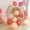 L-Pink red, variant on Cotton Garland Balls Lights String Christmas Easter Outdoor Hanging Party Baby Kids Room Bed Fairy Lights Decorations